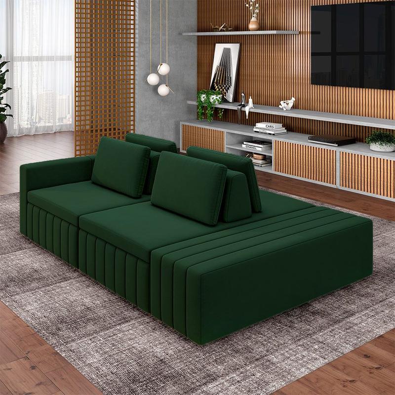 【IDEE】AO SOFA (2) Green Sofá 2 e 3 Lugares Verde 200 Corsa - Alpoim Estofados